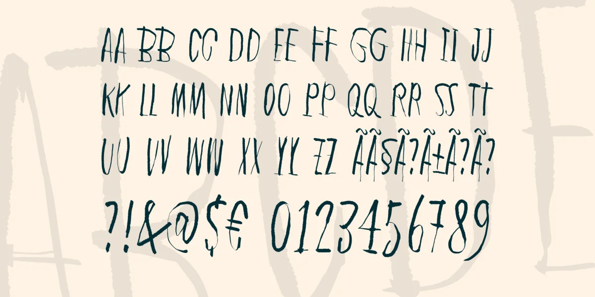 In the deep dark woods Font preview 6