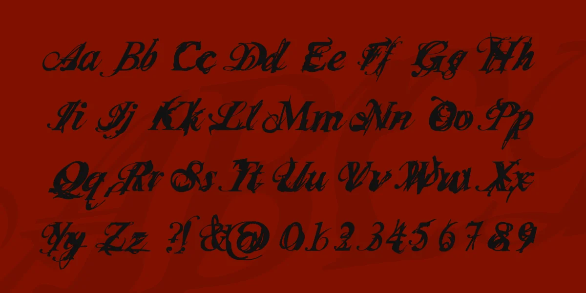 Infiltrace Font preview 4