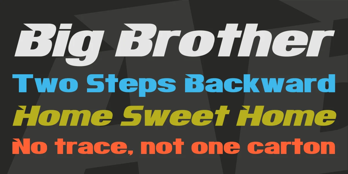 Infinite Justice Font Family preview 2