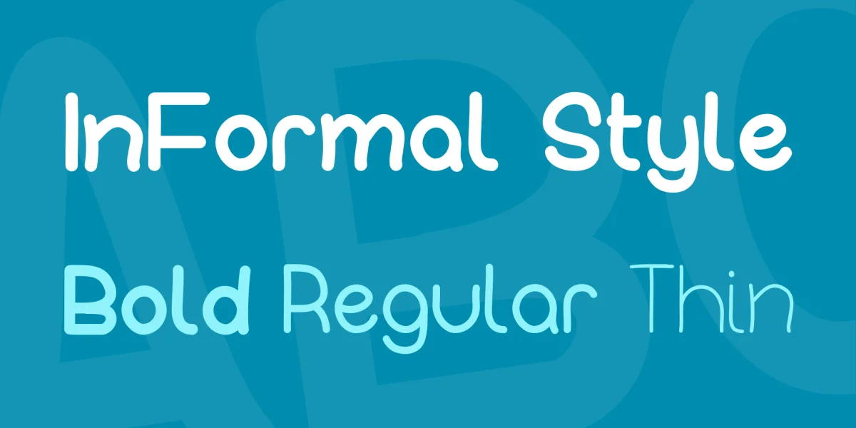 InFormal Style Font Family preview 2