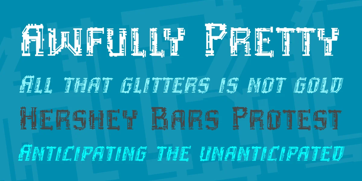 Inhuman BB Font Family preview 2
