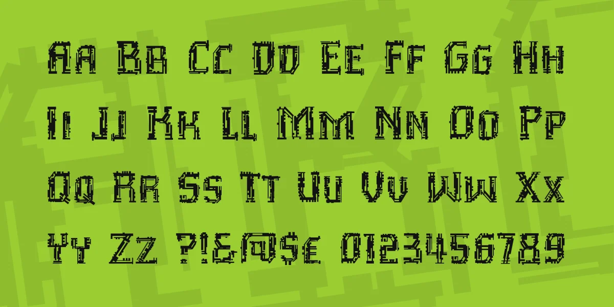 Inhuman BB Font Family preview 3