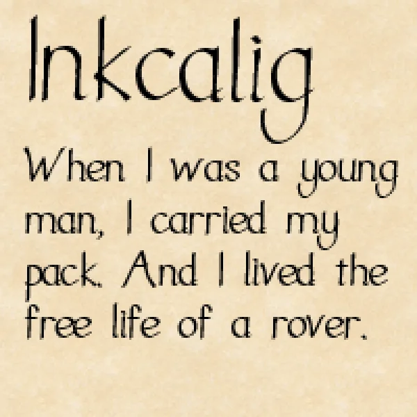 Inkcalig Font