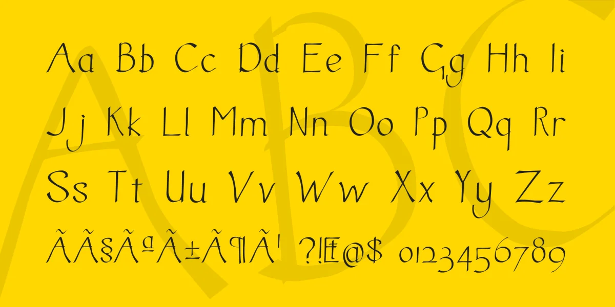 Inkcalig Font preview 5