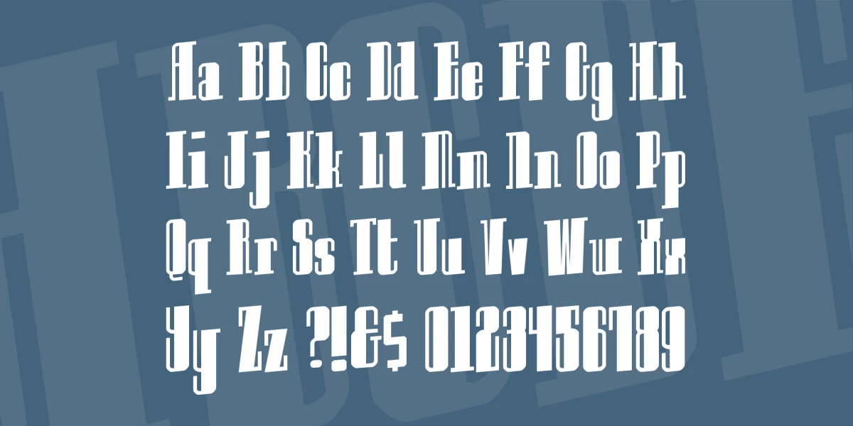 Innocent bystander Font preview 2