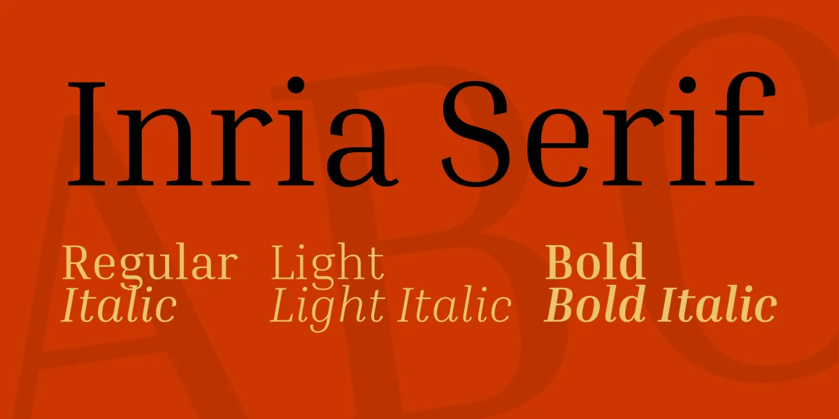 Inria Serif Font Family preview 5