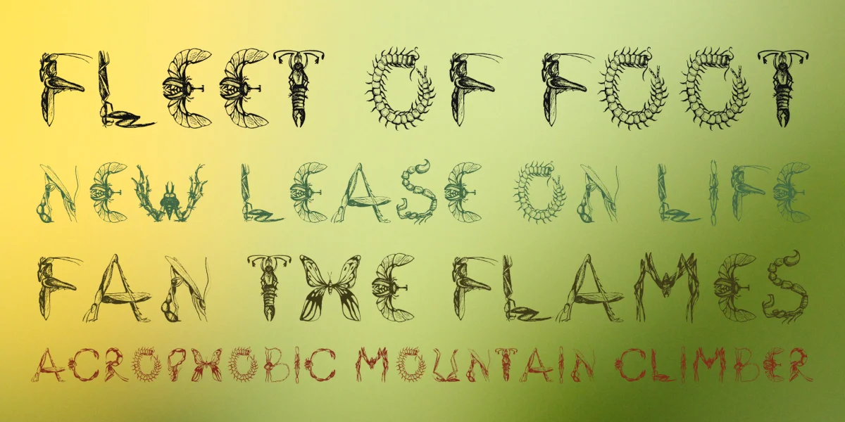 Insektofobiya Font preview 3