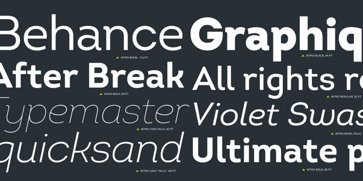 Intro Cond Font Family preview 2