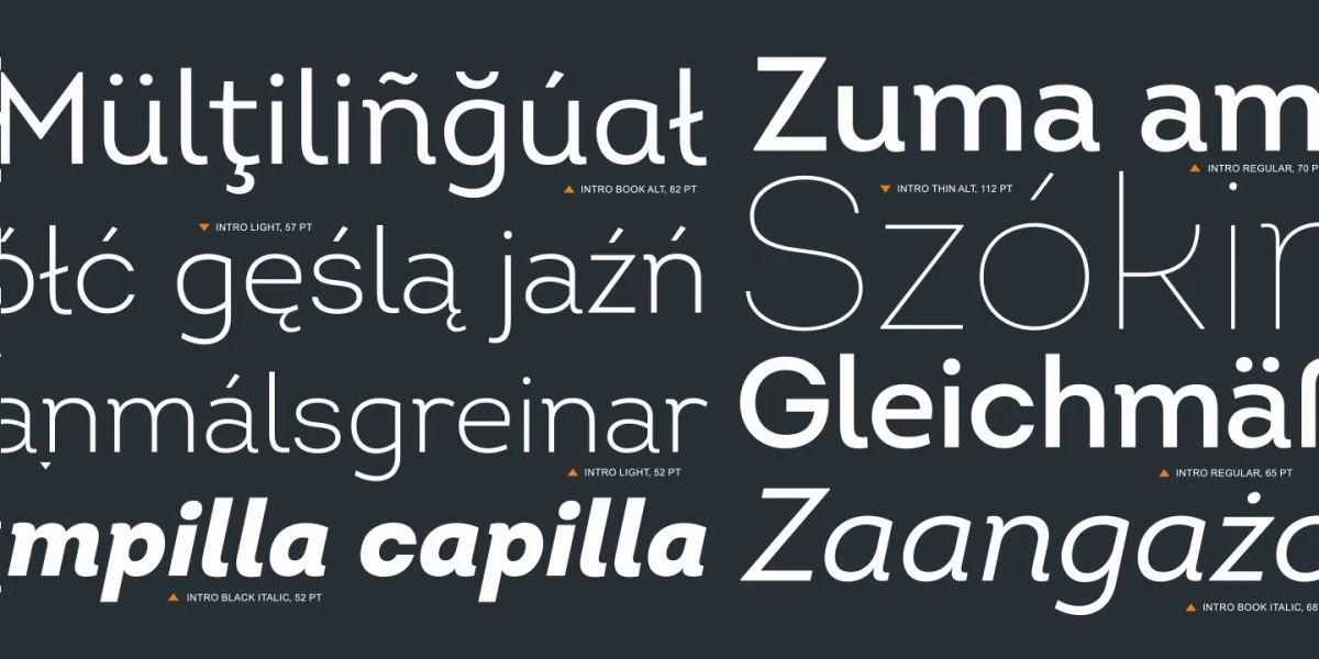 Intro Cond Font Family preview 3