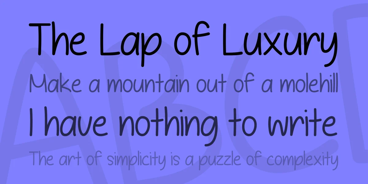 It is Definitely Possible Font preview 2