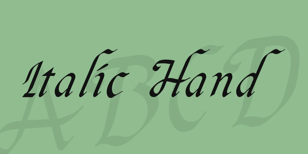 Italic Hand Font