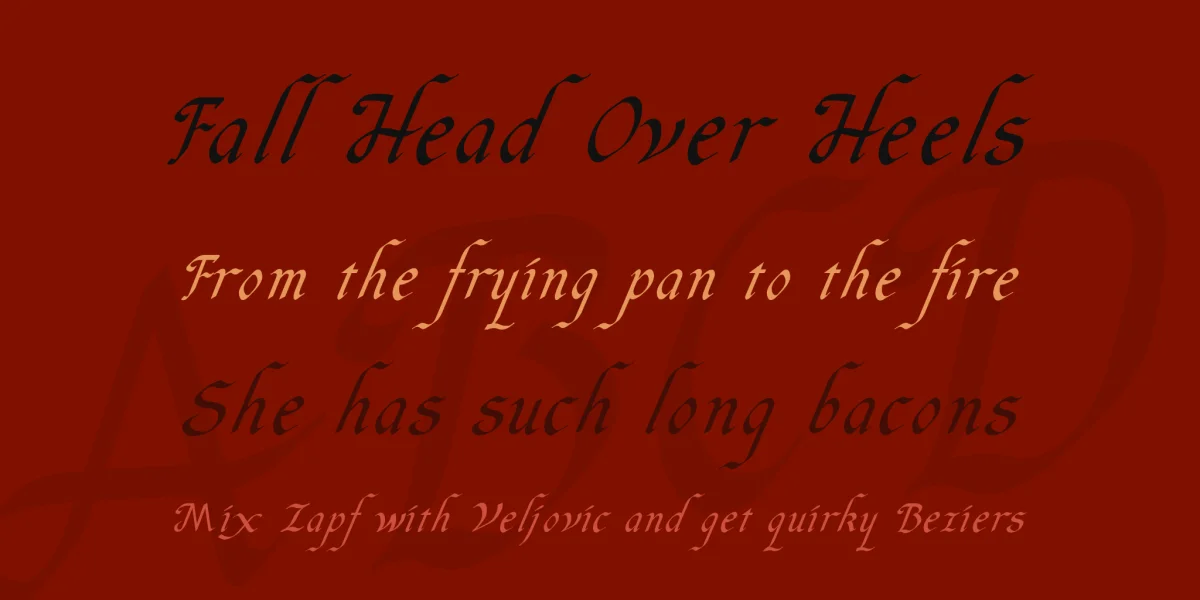 Italic Hand Font preview 2