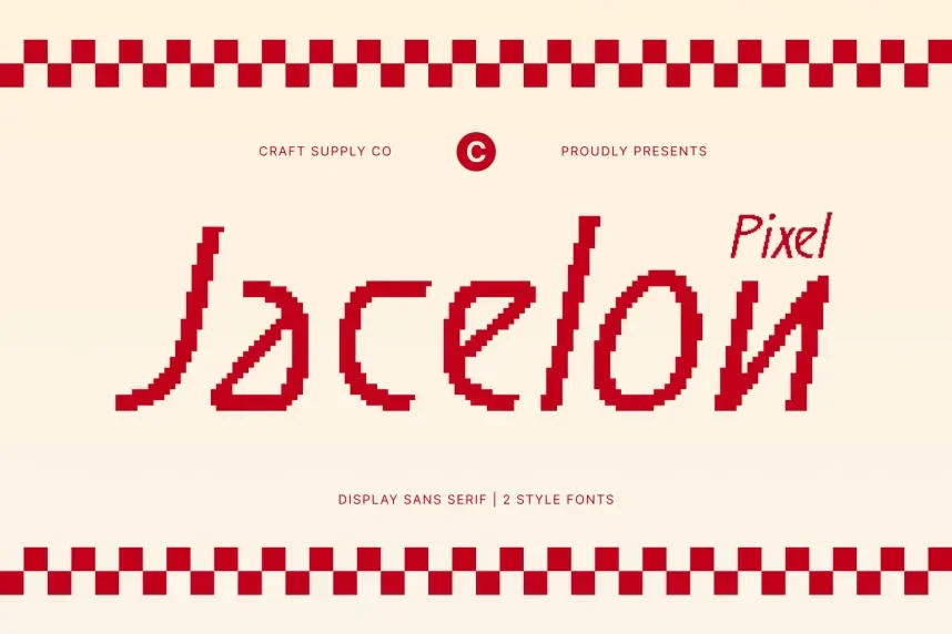 Jacelon Pixel Font preview 2