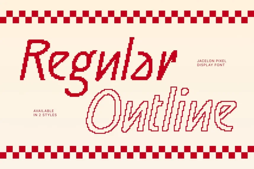 Jacelon Pixel Font preview 4
