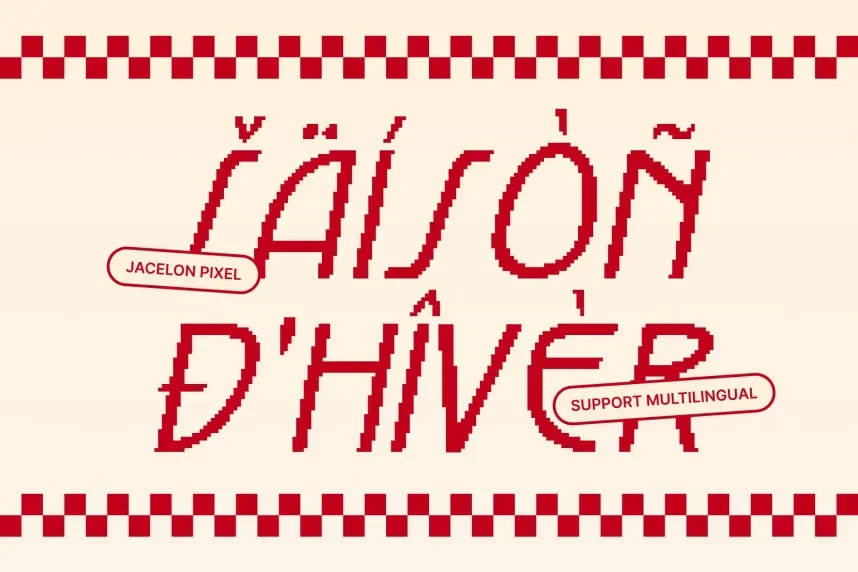 Jacelon Pixel Font preview 5
