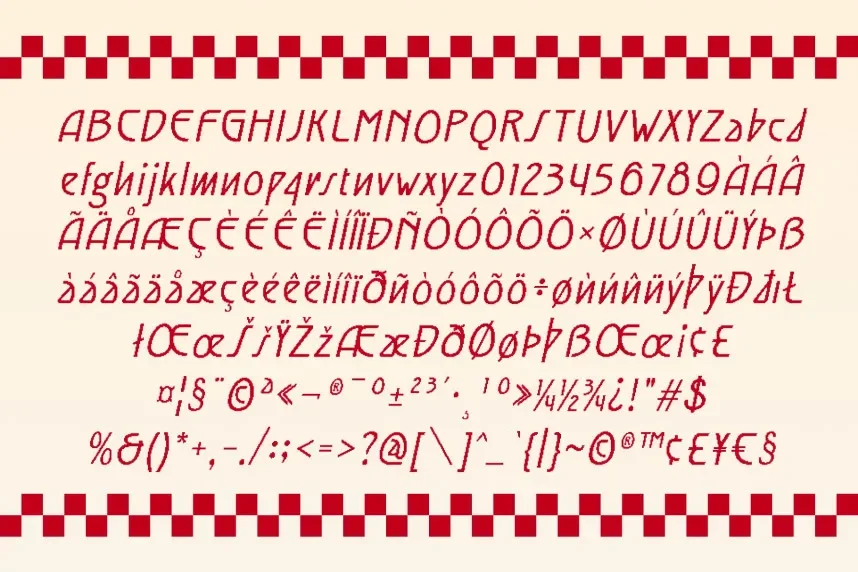 Jacelon Pixel Font preview 6