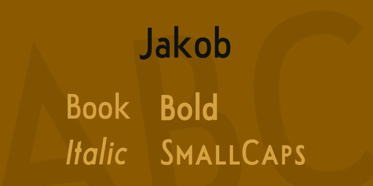 Jakob Font Family preview 2