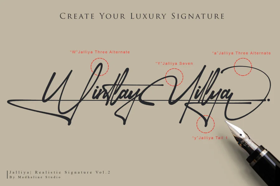 Jalliya Font preview 4