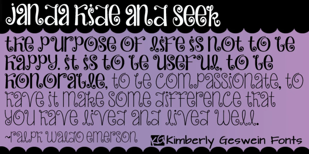 Janda Hide And Seek Font