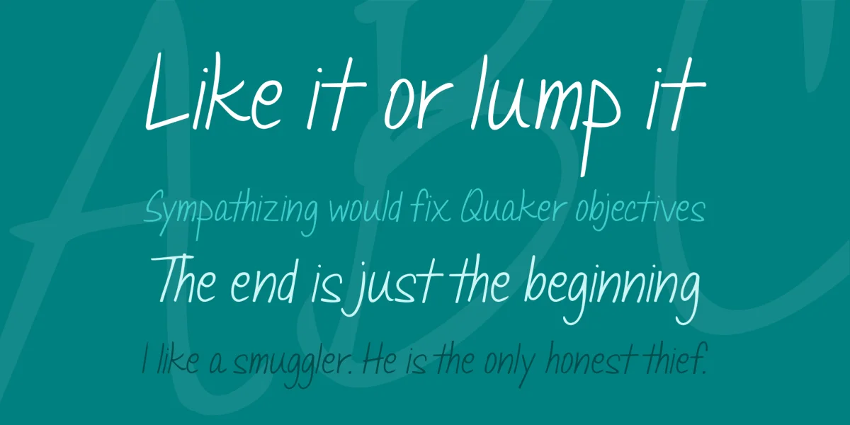 Janda Quick Note Font preview 2