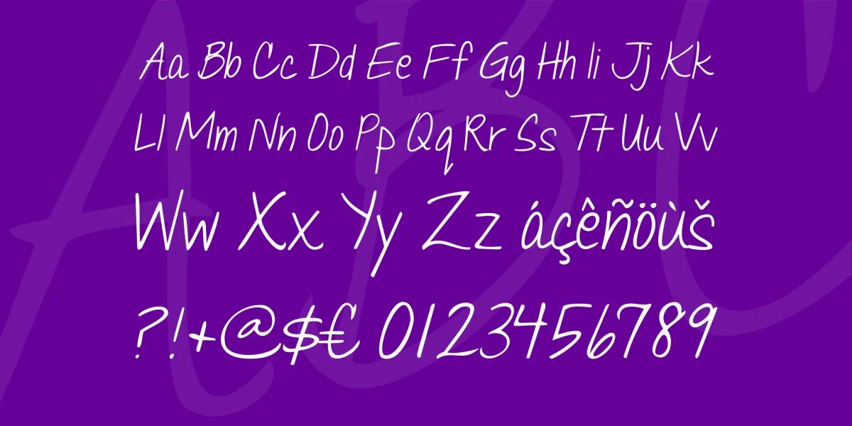 Janda Quick Note Font preview 4