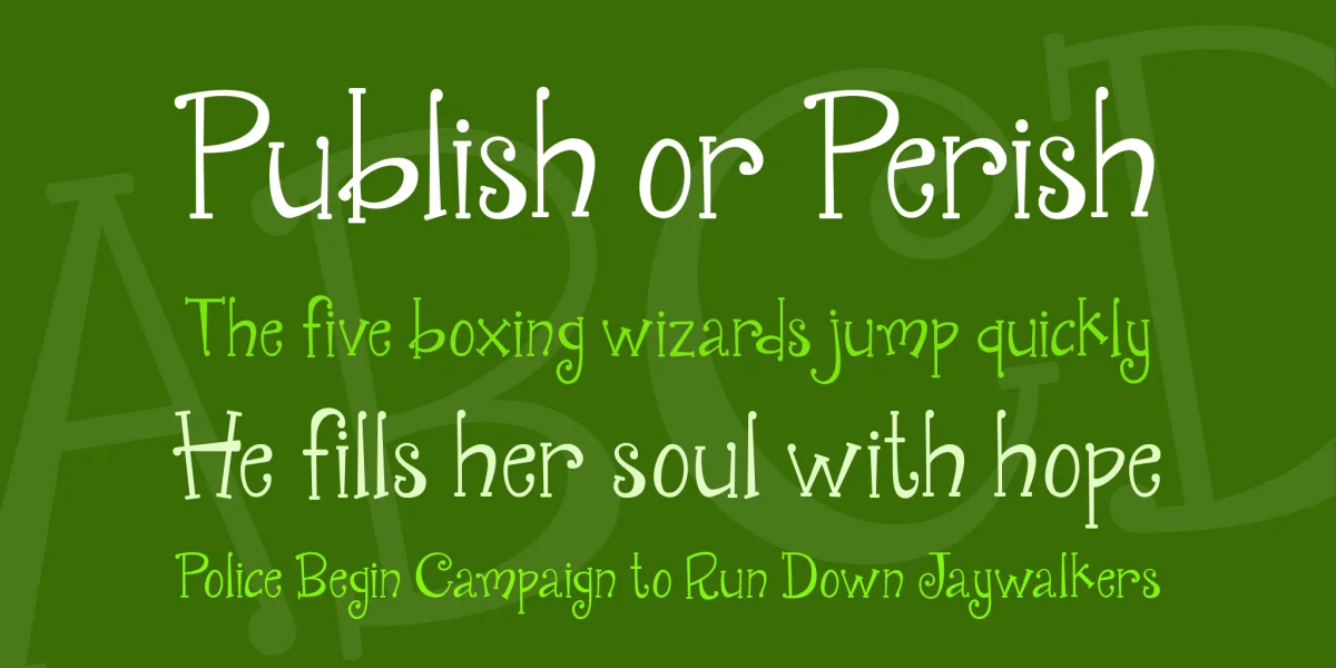 Janda Quirkygirl Font preview 2