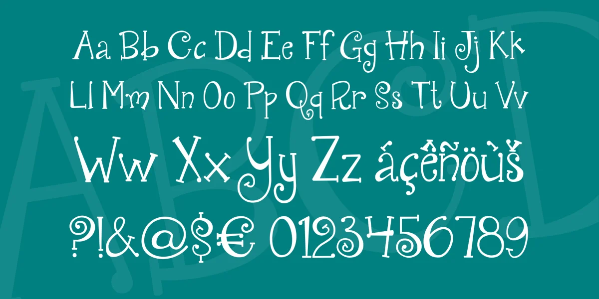 Janda Quirkygirl Font preview 3