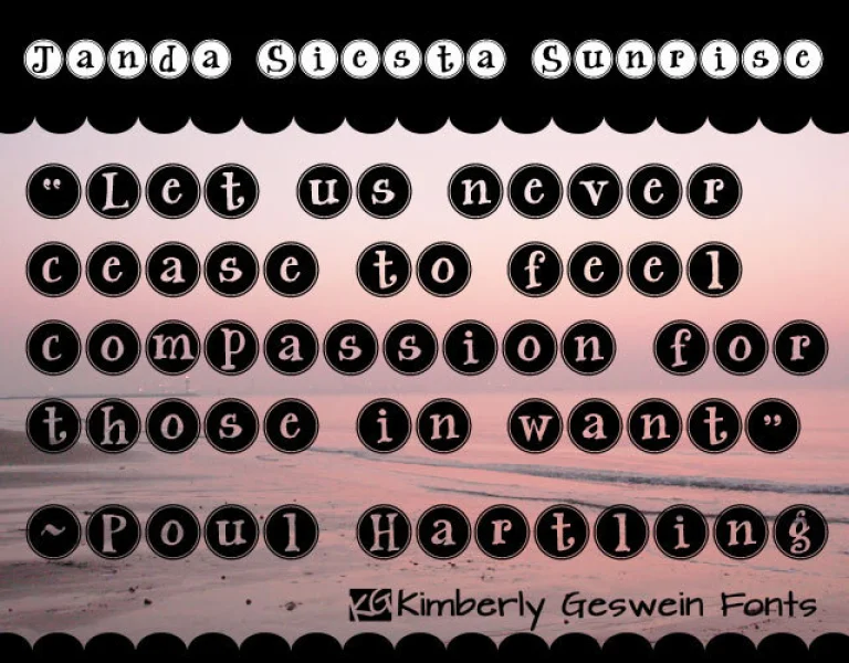 Janda Siesta Sunrise Font