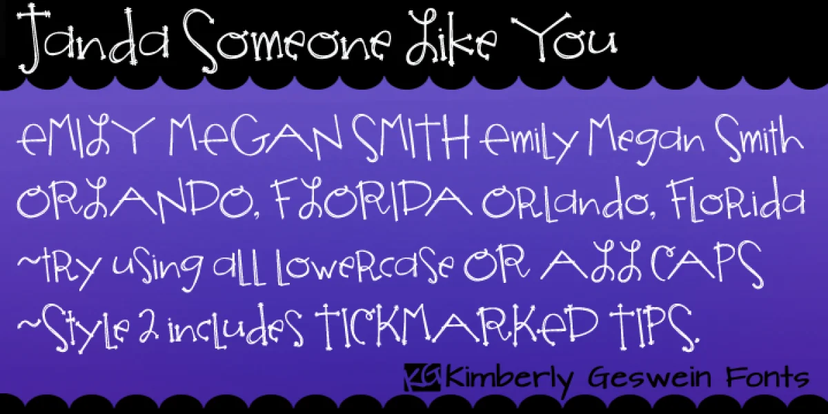 Janda Someone Like You Font Family