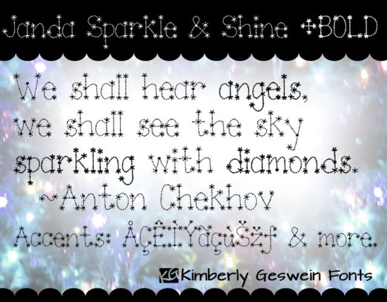 Janda Sparkle and Shine Font Family