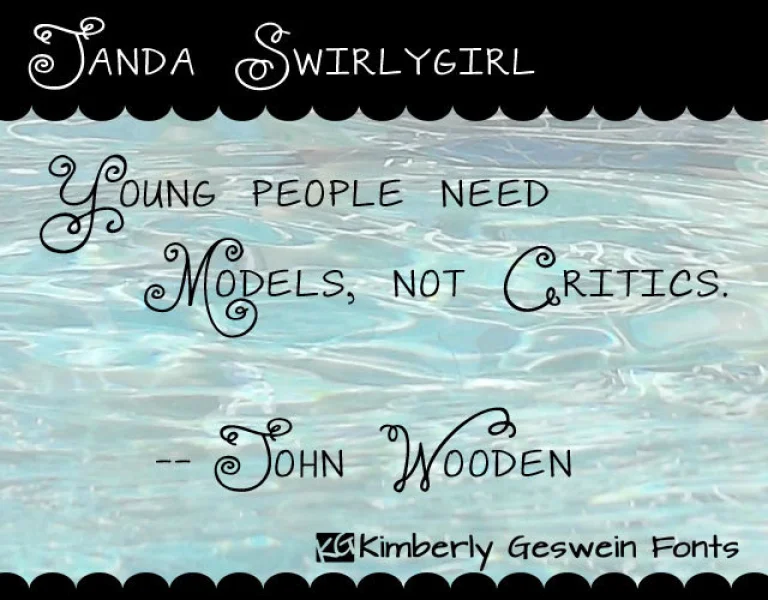 Janda Swirlygirl Font