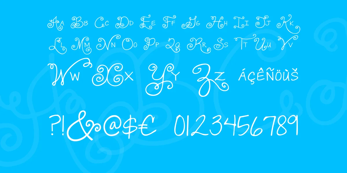 Janda Swirlygirl Font preview 3