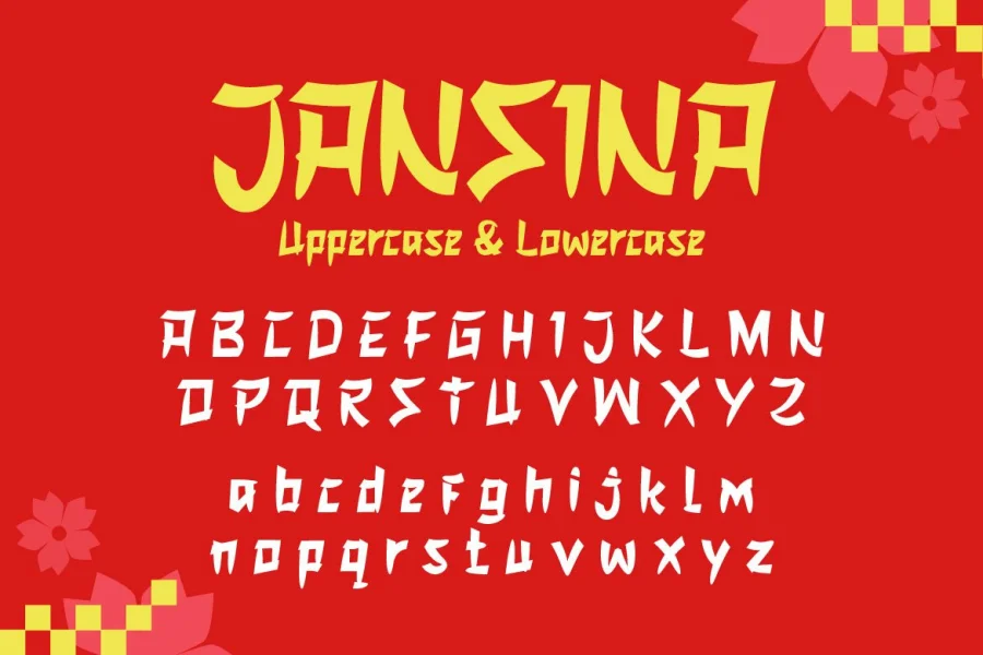 JANSINA Font preview 5