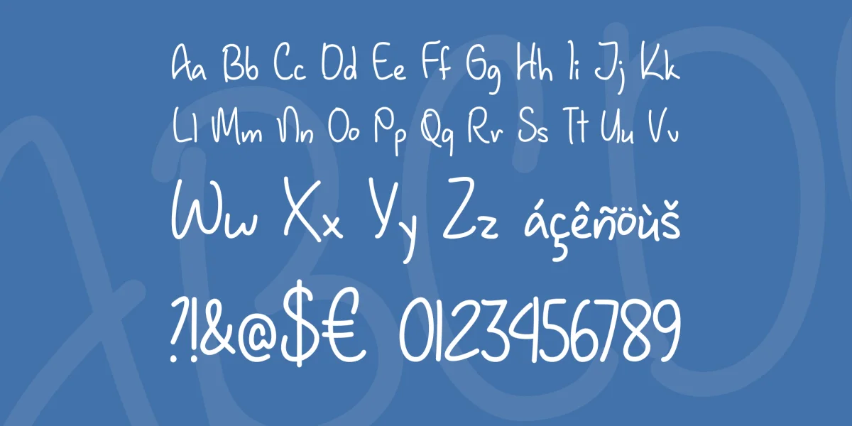 January Handwriting Font preview 2