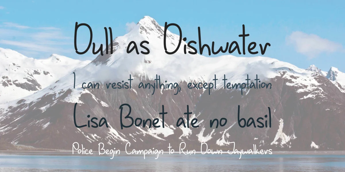 January Handwriting Font preview 3