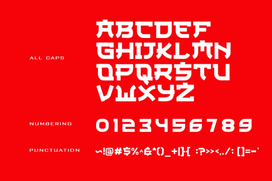 JAPAN RAMEN Font preview 2