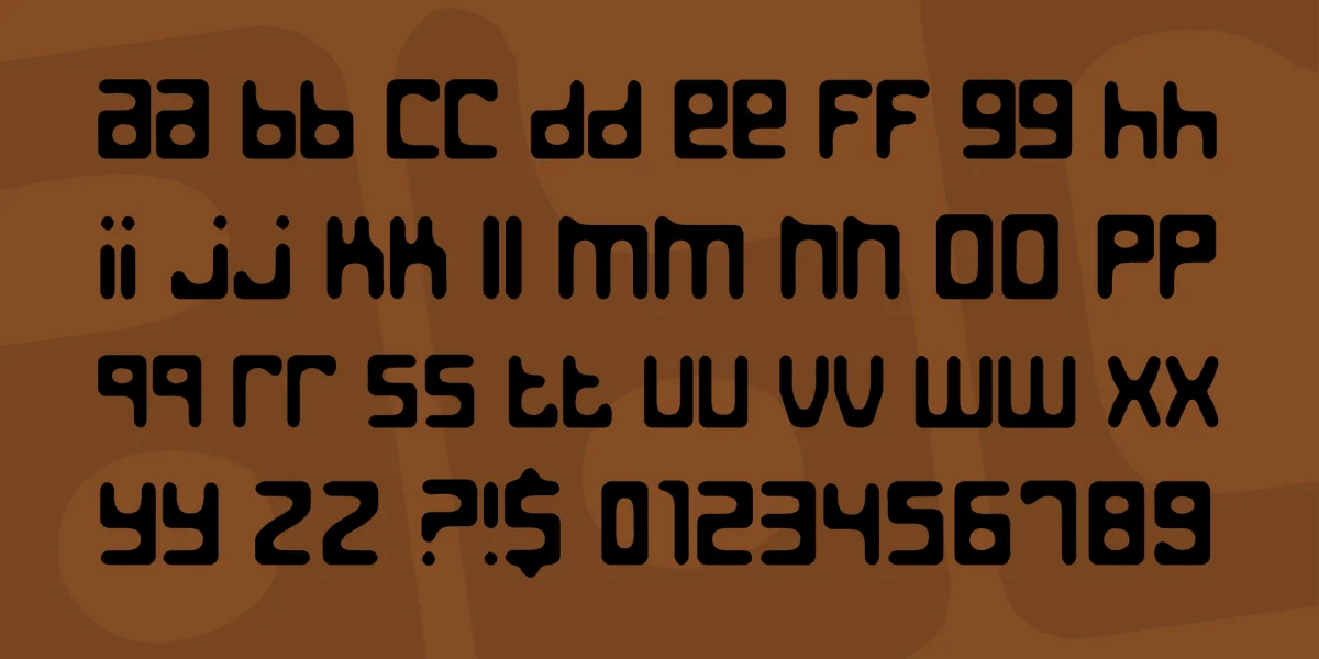 Jed the Humanoid Font preview 2