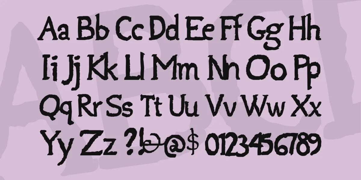 Jempolfreak Font preview 3