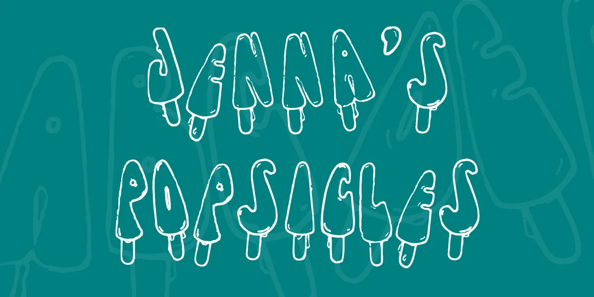 Jenna's Popsicles Font preview 2