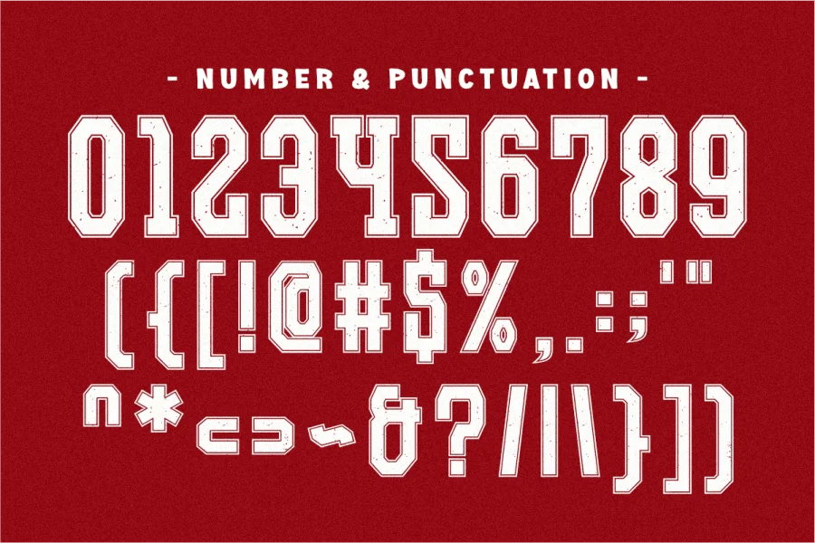 Jersey Varsity Font preview 6