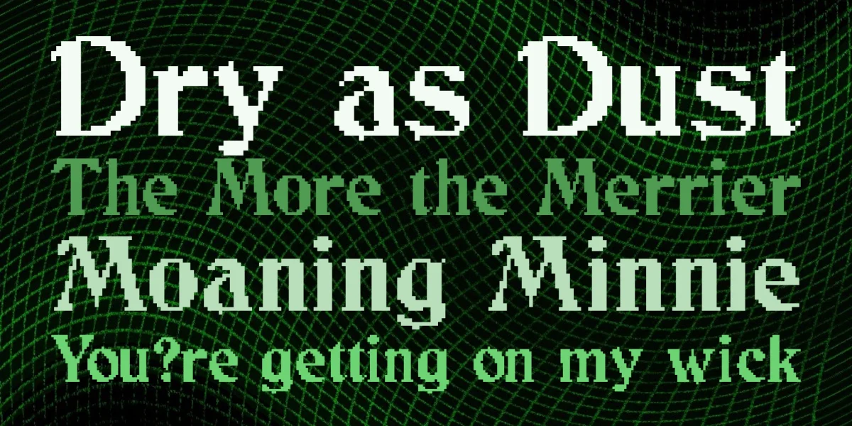 JMH Cthulhumbus Arcade Font Family preview 3