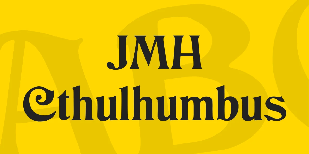 JMH Cthulhumbus Font Family preview 2