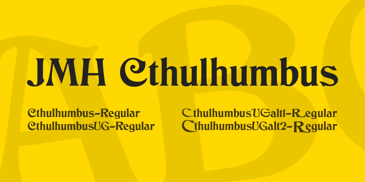 JMH Cthulhumbus Font Family preview 3