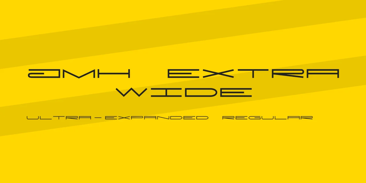 JMH Extra Wide Font preview 2