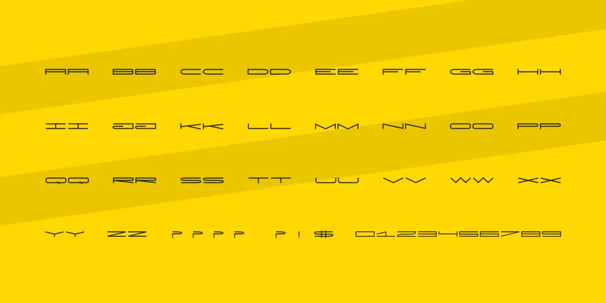 JMH Extra Wide Font preview 5