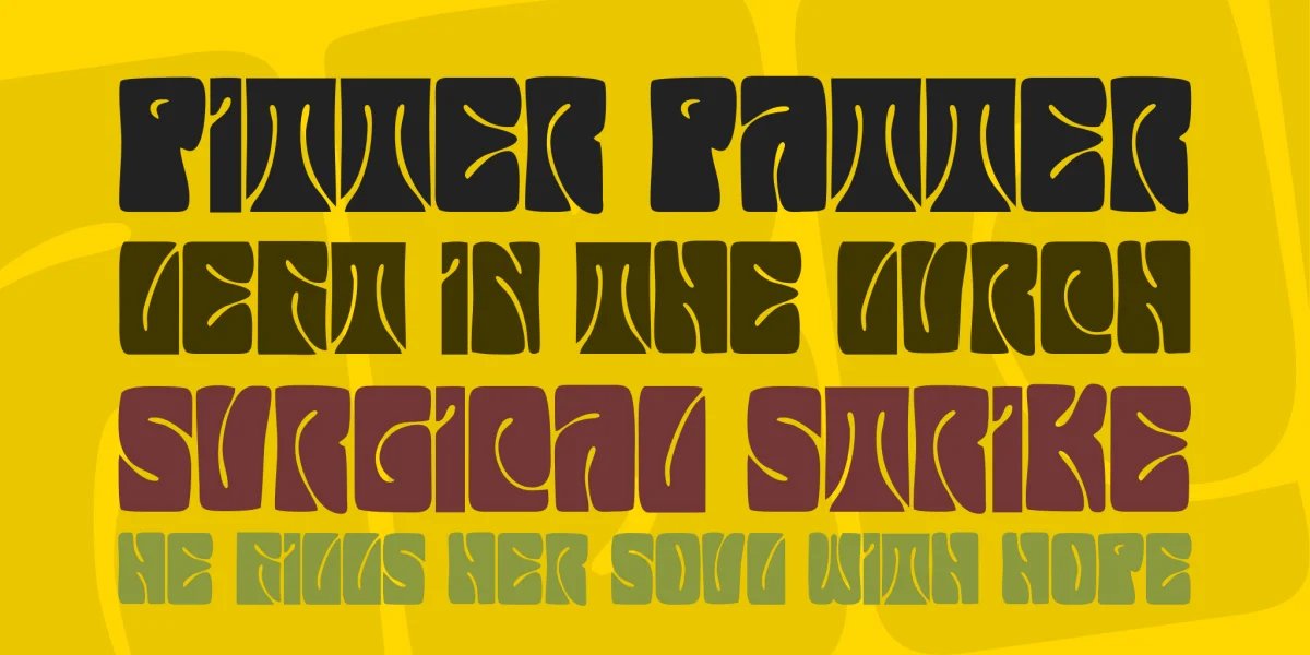 JMH Psychedelic CAPS Font preview 3
