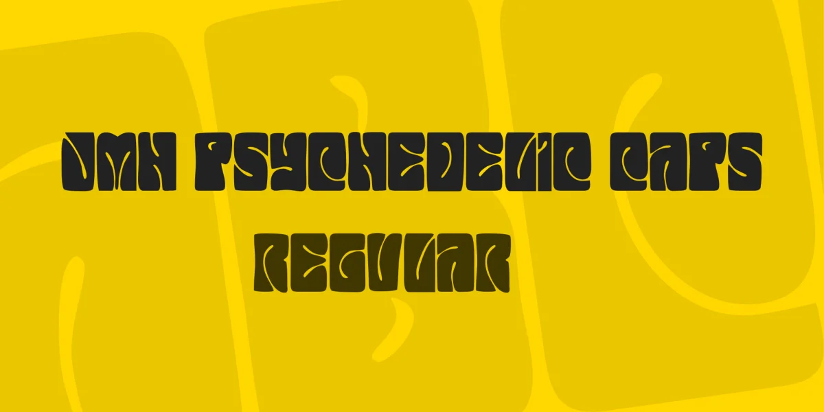 JMH Psychedelic CAPS Font preview 5