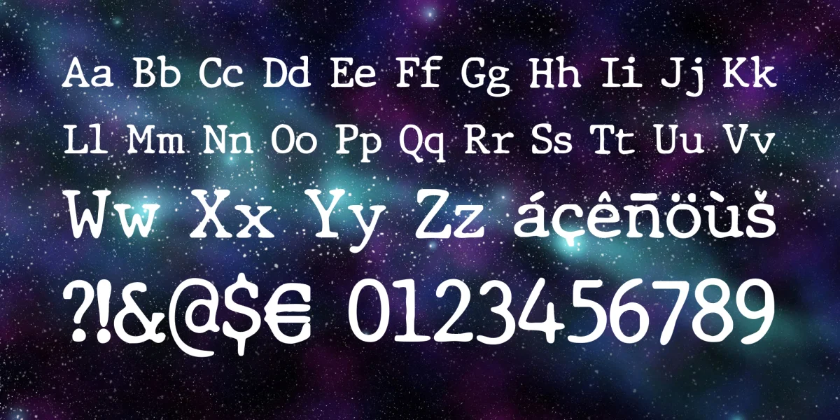 JMH Typewriter dry Font Family preview 4