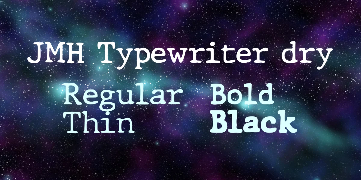 JMH Typewriter dry Font Family preview 5