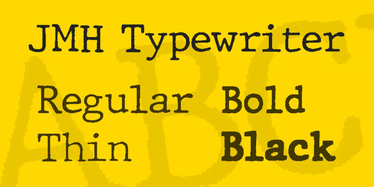 JMH Typewriter Font Family preview 5